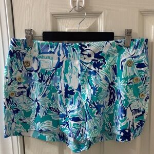 Lilly Pulitzer Blue/Green and White Shorts